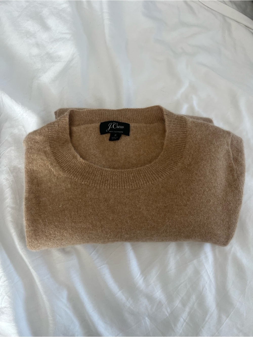 J. Crew Womens Crewneck Sweater in Camel Brown